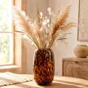Amber Glass Vase, Tortoise Shell Vase, Leopard Vase, 9 Styles
