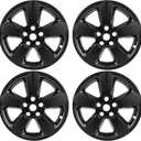 Wheel Skins Compatible with Dodge Ram Pickup 1500 2013 2014 2015 2016 2017 2018 Wheel Covers; 20 inch; Set of 4 Packs; Glossy Black