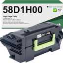 58D1H00 Black High Yield Toner Cartridge (with CHIP) Replacement for Lexmark 58D1H00 Toner for MS823dn MS821 Toner MS725 MS825 MS826 MX721 MX722 MX822 MX824 Printer Ink Cartridge (1-Pack, Black)
