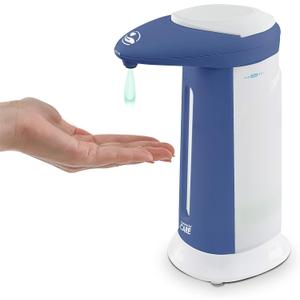 Touchless Soap, Hand Sanitizer Dispenser  Battery Operated Automatic Soap Dispenser with Dripless Design, Motion Sensor, Easy Clean (355 ml / 12 oz) (5.3 x 3.3 x 7.9)