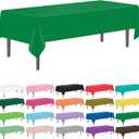YSYJ 12 Pack Green 54 x 108 Inch Disposable Plastic Tablecloths Rectangle Table Cloth Plastic Table Cover for Parties
