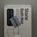 Stone Bath Mat Diatomaceous Earth Shower Mat Non-Slip Super Absorbent Diatomite Stone Bath Mats for Bathroom Floor Quick Drying Natural Easy to Clean(23.6''15.4" Gray) (Line1-grey)