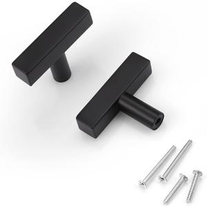 KNOBWELL 30 Pack Single Hole Black Drawer Knobs 2 inch, Black Cabinet Knobs Dresser Drawer Knobs Cupboard Pulls for Kitchen Bathroom Bedroom