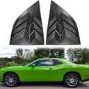 Rear+Side Window Louvers for Dodge Challenger 2008-2020 2021 2022 2023 Windshield Sun Shade Cover Vent GT Lambo Style Custom Fit All Weather ABS (Matte Black)