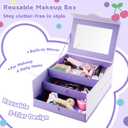 Glam Code Girls Makeup Gift Set for Teens, Happy Birthday Box, Makeup Kit for Teenager Girls, Birthday Surprise 24 Pcs Mystery Makeup Box with Mirror #Purple