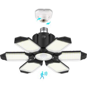 BRAINIAC Motion Sensor Garage Light with 3 Switch Modes, E26/E27 Screw in Garage Lights Ceiling LED Motion Activated for Garage/Shop/Porch-150W 15000LM 6000K BRAINIAC Motion Sensor Garage Light with 3 Switch Modes, E26/E27 Screw in Garage Lights Ceiling LED Motion Activated for Garage/Shop/Porch-150W 15000LM 6000K