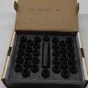DYNOFIT 14mmx1.5 Wheel Lug Nuts, 32x Black M14x1.5 Lug Nut,Conical/Cone Bulge Seat, Closed End Long Extended XL Spline with 1 Socket Key Fits 8 Lug Aftermarket Wheels (32pcs)