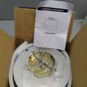 Modern Semi Flush Mount Ceiling Light, 2 Pack Metal Ceiling Light Fixture White and Gold Industrial Flush Mount, 9 inch Single Lamp Base for Entryway Kitchen Laundry Room