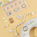 3 x Mon Carame Rubber Beach Bag Accessories Charms,Rubber Beach Totes Accessories Inserts,Lovely Pearl Charms