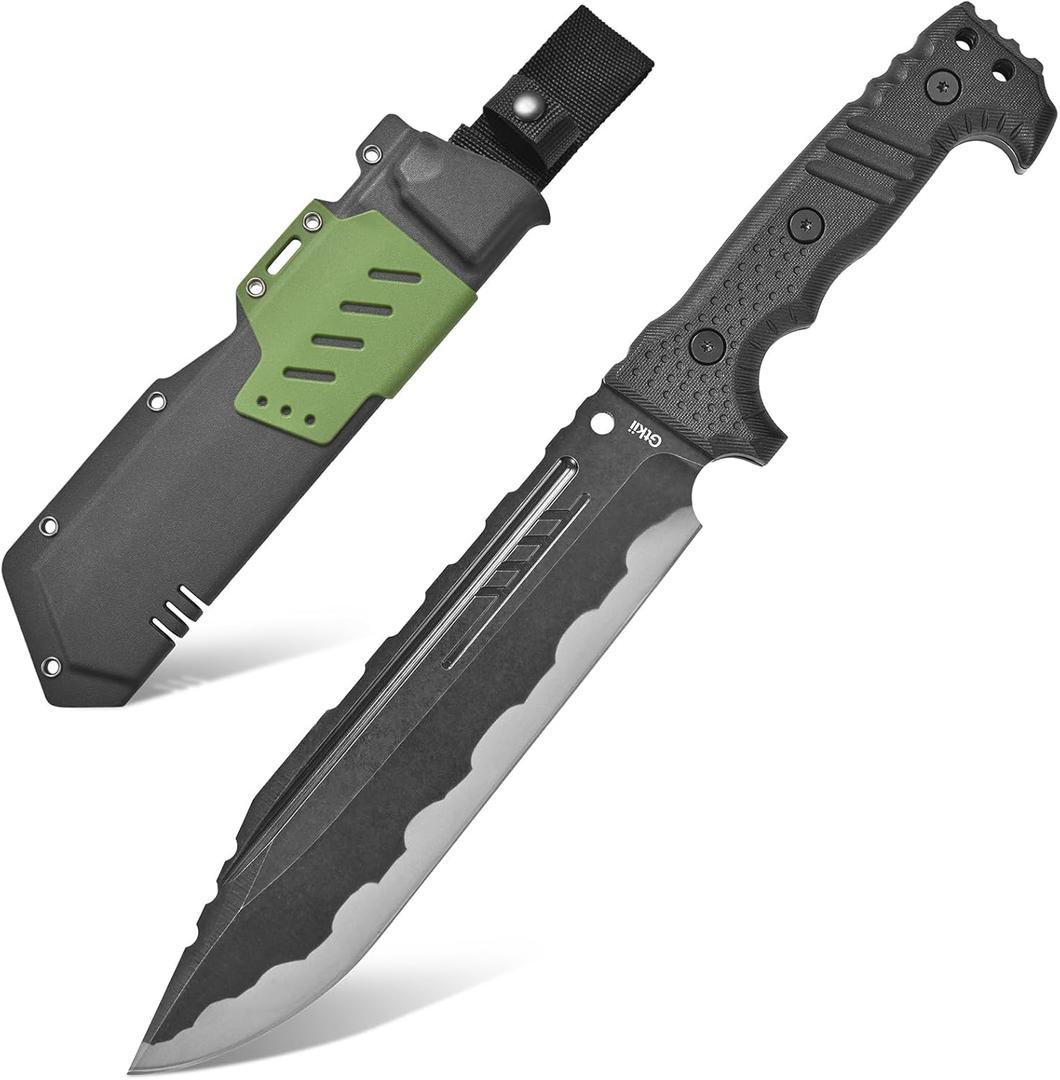 GTK36 Fixed Blade Knife DC53 Steel Blade Full Tang Nylon Fiberglass Handle Massive EDC Fix Knifes for Camping Hunting Bushcraft