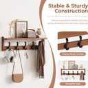 27.6" Shoe Rack Bench with Coat Rack, 2-Tier Entryway Storage Bench