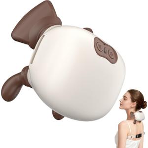 4D Neck Massager,Shoulder Hot Compress Massager, a wireless and portable massager that simulates human hand operation,suitable for relieving neck pain and relaxing muscles,with 3 adjustment modes.