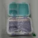 2 Pack Bento Lunch Box, Bento Box for Adults,29oz with 3 Compartments lunch box, for Trvael (Blue & Purple)