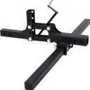 ATV/UTV Manual Implement Lift, 50 Inch ATV Attachments 1-Point Hitch System for 2 Inch Receiver, Adjustable Height Heavy Duty Steel Lift for Rake Scrape Blade Plow and Disc