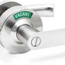 Bathroom Privacy Indicator Handle Lock, Vacant Occupied Bathroom Lock Suitable for doors 1-1/4 to 2-1/5 thick with Large Indicator for Men Women Restroom In-use or Vacant, Occupied Sign for Bathroom