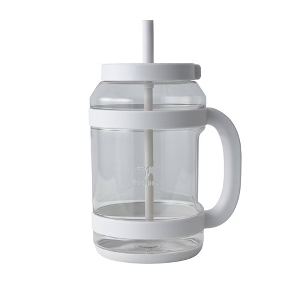 REDUCE WaterDay 80 oz Water Jug with Time/Ounce Markings - Spill-Proof Straw, Durable Tritan - Big Water Bottle for Daily Hydration - Dishwasher Safe, Clear & Easy to Clean, Gray
