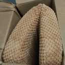 1 Pack Brown Chair Cushions with Tie Removable Cover, D-Shape Dining Kitchen Chair Seat Pads Non Slip 17"x16"