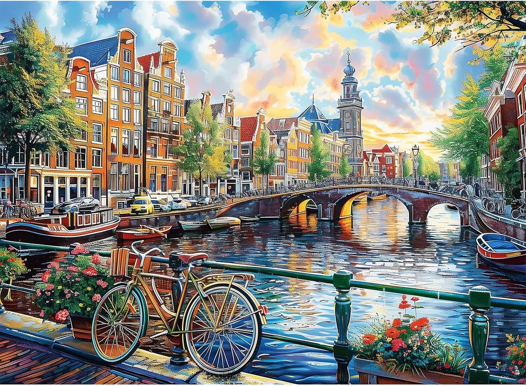 Jigsaw Puzzles 300 Pieces for Adults Bike Puzzles for Kids Ages 8-10 10-12 Puzzle Games 300 Piece Puzzle Recycled Cardboard Puzzles Educational Toys Gift Family