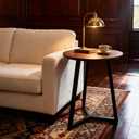 Round Metal Coffee Table Legs,16 Inch Black Iron Dining Table Base Only,Circle End Table Legs