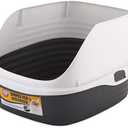 Arm & Hammer Rimmed Cat Litter Box with High Sides and Microban, Made in USA