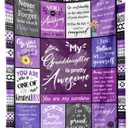 Granddaughter Gifts from Grandma, Grandpa, Birthday Gifts for Granddaughter, Granddaughters Blanket, Christmas Graduation Present for Grandchild, Heartwarming Blanket 60”x50”