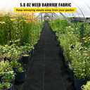 VEVOR Weed Fabric Barrier Heavy Duty, 3x300 FT, 5.8oz Weed Blocker Fabric, Woven Landscape Fabric, Garden Fabric Weed Barrier, Weed Control Fabric Ground Cover, Geotextile Fabric, Gardening Mat, Black