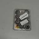 10 Pack Flanged Ball Bearings 5/8" x 1-3/8" x 1/2", Pre Lubricated, for Lawn Mower, Wheelbarrows, Carts & Hand Trucks Wheel Hub, Replacement for JD AM118315, AM35443, Stens 215-038, 215-061 Etc
