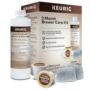 Keurig 3-Month Brewer Maintenance Kit Includes Descaling Solution, Water Filter Cartridges & Rinse Pods, Compatible Classic/1.0 & 2.0 K-Cup Coffee Makers, 7 Count