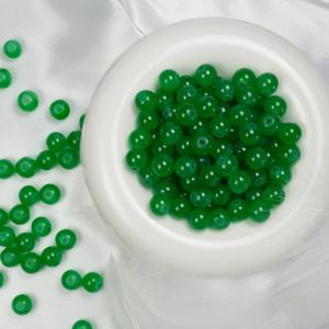 Jabrand 145pcs Glass Beads, 8mm Glass Beads for Barcelet and Jewelry Making DIY Crafts (Green)