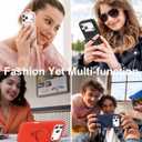 ZHK Liquid Silicone Designed for iPhone 17 Pro Case with Magnet Stand, [Precise Camera Lens Protection][Mil-Grade Drop Shockproof][Soft Anti-Scratch Microfiber Lining] Slim Fit Cover, Red