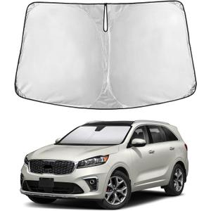 EcoNour Windshield Sunshade Compatible for Kia Sorento 2016-2018 2019 2020, Sun Visor for Front Windshield & Window Sun Shade Cover, UV Heat Blocker & Protector, Car Accessories
