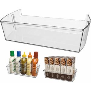 MAN64890501 Refrigerator Door Bin,Clear Door Shelf Replacement for LG & Kenmore Refrigerators,Food Grade Storage Basket,Snap-in Install,Compatible with LG LDC24370ST,Kenmore 795 Series Fridge Models