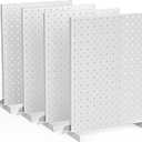 EVERHANGER Metal Pegboard Display Stand, Freestanding Tabletop Pegboard Display for Craft Shows & Fairs, 12"X16", 4pcs Gray