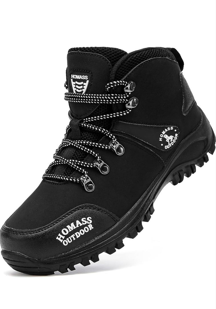 Men's work boots Waterproof Hiking Boots,thermal Leather Ankle Snow Boots for Outdoor Climbing, Trekking, Backpacking, and Trekking 10