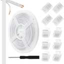RGBZONE 10Pcs 4 Pin 10mm LED Strip Connectors and 32.8FT 4 Pin RGB Extension Cable Strip to Wire Quick Connection for 10mm Wide Waterproof or Non-Waterproof SMD RGB 5050 LED Strip Light(IP20/IP65)