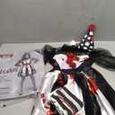 Spooktacular Creations Girls Clown Costume, Scary Clown Costume, Black and White Bloody Jester Dress for Girls Halloween Dress Up, Role Play, Cosplay Party, Small(5-7 yrs)