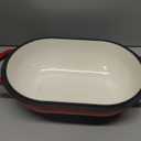 Enameled Cast Iron Sourdough Bread Oven, Dutch Oven, Loaf Cast Iron Bread Pan for Homemade Bread Baking, Meatloaf Pan with Lid, 5QT, Red