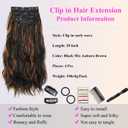 Clip in Hair Extensions 4 Pcs, 20 Inch, 1BH30 | Curly Hair Extensions, Clip in Extensions, Synthetic Hairpieces, Easy Clip, Soft Natural Look, Daily Wear