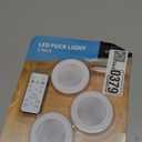 Brilliant Evolution Wireless LED Puck Light 3 Pack - Works with Remote Control - Under Cabinet, Closet Light - Battery Powered - Under Counter Lighting - Stick On Lights