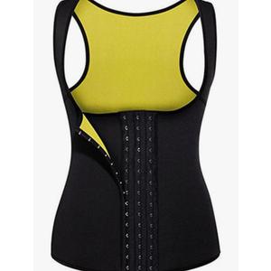 Women Waist Trainer Vest Slim Corset Neoprene Sauna Tank Top Zipper Weight Loss Body Shaper Shirt Girdle, Size XL