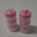 Termichy Stackable Formula Dispenser Portable Milk Powder Container, 2 Pack, Baby Pink