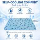 Dogs Cooling Mat,Self Cooling Dog Bed, Patented Non-Toxic Gel Cooling Pad for Pets, Durable Waterproof Dog Cooling Mat for Small, Medium, Large Dogs and Cats, Indoor Outdoor Summer Use(Small)