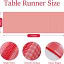 3 Pcs Red Gingham Table Runners 27 x 71 Inch White Red Checkered Organza Table Runner for Picnic Birthday Party Wedding BBQ Kitchen Baby Shower Home Farmhouse Dinner Decor