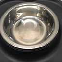 Hubulk Pet Dog Bowls 2 Stainless Steel Dog Bowl with No Spill Non-Skid Silicone Mat + Pet Food Scoop Water and Food Feeder Bowls for Feeding Small Medium Large Dogs Cats Puppies (S, Black)