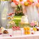 6 Pcs Acrylic Buffet Risers, Clear Stackable Food Display Stand, Nesting Cube Box with Hollow Bottom, Food Risers for Buffet Table Dessert Jewelry Catering(8'' 7'' 6'' 5'' 4'' 4'')
