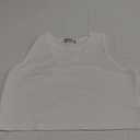 EXARUS Girl's Crop Tank Tops Dance Ribbed Knit Sleeveless Round Neck Racerback Casual Cute Cropped Top 6-12Y (White)