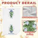 Chinoiserie Christmas Kitchen Towels,Set of 2 Blue Bow Coquette Christmas Tree Dish Towels for Kitchen Bathroom, Blue Christmas Hand Towels for Bathroom Kitchen, Grandmillennial Decor,16x24 Inches