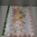 KOPOOEOE 100 Pcs Fall Pumpkin Paper Placemats, 16x11 Inch Orange Disposable Table Mats Rustic Dinner Mats for Autumn Harvest Thanksgiving Party Supplies Table Decor- Orange White Checkered