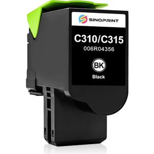 Remanufactured C310 C315 Toner Cartridge Replacement Ink 006R04356 for Xerox C310 C315(1-Pack Black)