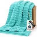 Bedsure GentleSoft Blue Fog Fleece Blanket for Couch - Cozy Soft Blankets for Women, Cute Small Throws for Girls, 50x60 Inches